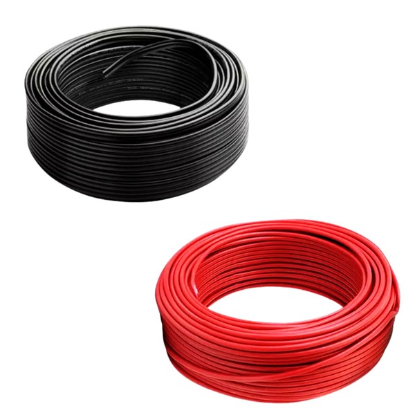 Cabo Fotovoltaico 4mm Energia Solar 20mt Preto+20mt Vermelho