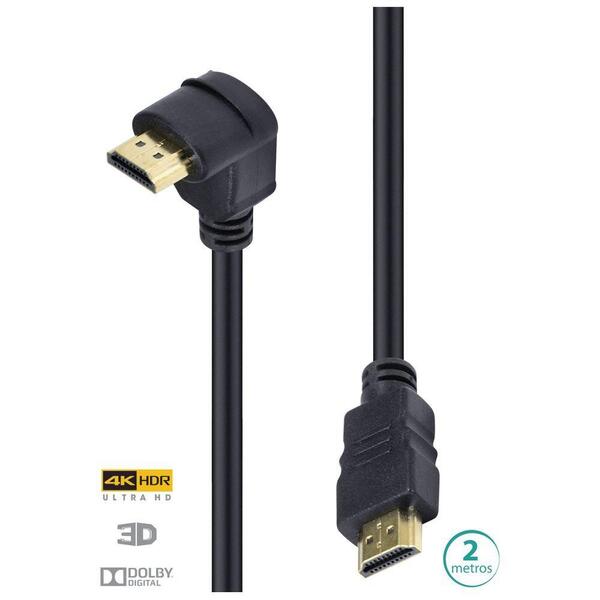 Cabo Hdmi 2.0 4k Ultra Hd 3d Conexão Ethernet C/01 Conector