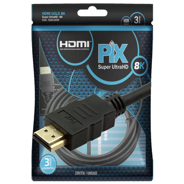Cabo Hdmi Gold 2.1 - 8k Hdr 19p 3m 018-1030