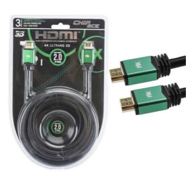 Cabo Hdmi Macho X Macho 2.0 4k Premium 3,0 Metros Pix