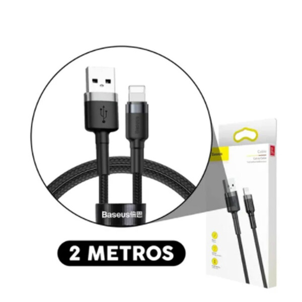 Cabo Iphone 2m Lightning  Reforçado  Para Carregamento