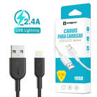 Cabo Lightning 2.4a Preto Com 1 Metro Emborrachado Ss-a1i6 Su