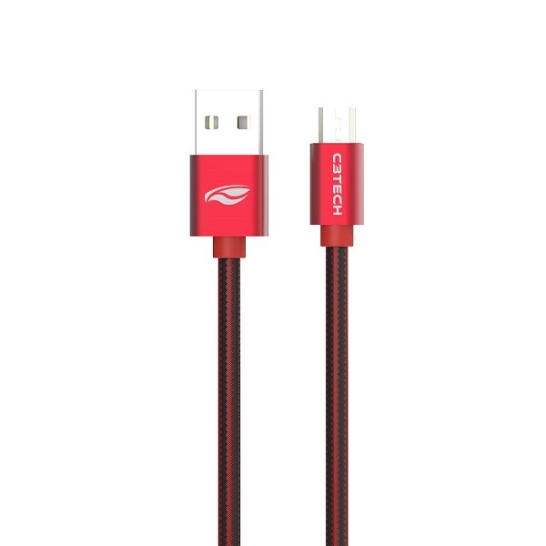 Cabo Micro Usb 2 Mt Vermelho C3 Tech Cb200rd