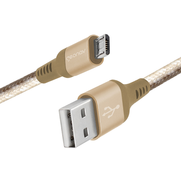 Cabo Micro Usb Nylon Reforçado 1,5m Golden Mic15g- Geonav