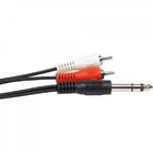Cabo P10 Macho Stereo Para 2x Rca Macho, 2.0m , Niquel Storm