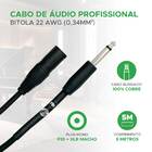 Cabo P10 Mono Para Xlr Fêmea 5 Metros Profissional