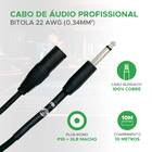 Cabo P10 Mono Para Xlr Macho 10 Metros Profissional