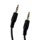 Cabo P2 + P2 Estereo - Niquel - 1.8m - Preto