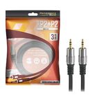 Cabo P2 Fitz - P2 + P2 Estereo Plug Metal - 3m