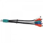 Cabo P2 Macho + P1 Macho Para 5x Jack Rca, 0,2m Storm