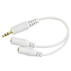 Cabo P2-macho Estéreo - 2 J2-fêmea Canais Mono 15cm