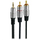 Cabo P2+rca Fitz - P2 Estereo X 2 Rca Macho Plug Metal - 5m