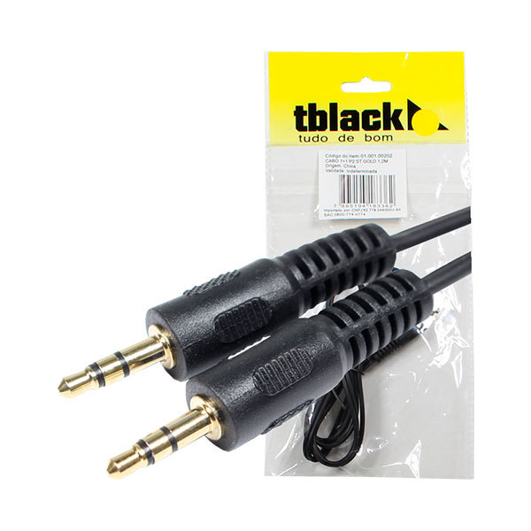 Cabo P2 ST Gold 1,2Metros Tblack