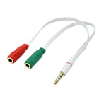 Cabo P3 Macho + 2 P2 Fêmea 20cm: Conexão Prática