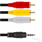 Cabo P3 Macho Av 3 Rca Macho 1,3m Cabo P3 Sterio 3 Macho Rsa