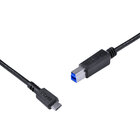 Cabo Para Impressora Usb Tipo C Para Usb B 3.0 1 Metro Preto