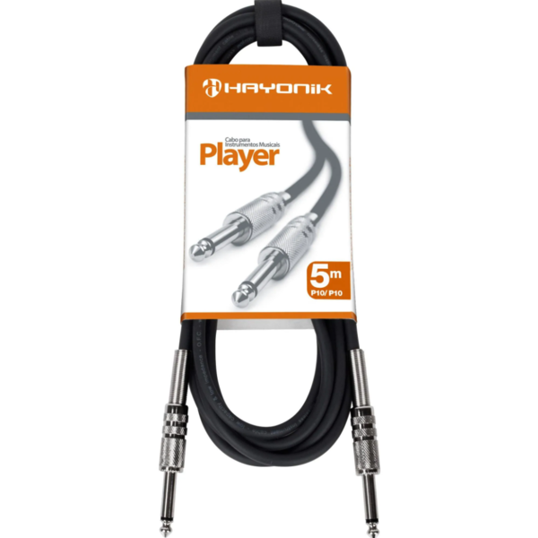 Cabo Para Instrumentos Linha Brasil P10 X P10 5m Preto Hayonik