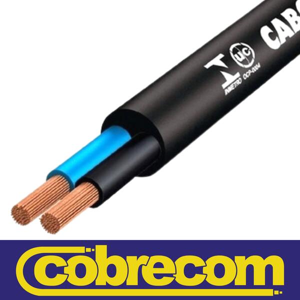 Cabo Pp 2 Vias De Cobre 2x4,0mm Com 10 Metros Capa Dupla