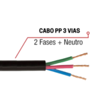 Cabo Pp 3x6mm Fio Para Eletrica Rolo Fechado Com 100 Metros