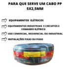 Cabo Pp 5x2,5mm De Comando Eletrico 50 Metros Fio Flexível