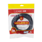 Cabo PP  2x1,5mm 5Metros Preto Megatron
