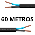 Cabo Pp De Cobre Flexivel 2x1,00mm Com 60 Metros