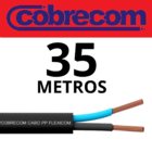 Cabo Pp De Energia Fio Preto 2x2,50mm Com 35 Metros