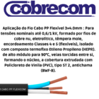 Cabo Pp Fio Tripolar Extensor 3x4,00mm Rolo Com 35 Metros