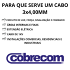 Cabo Pp Tripolar Anti-chamas 3x4,00mm De 55 Metros