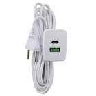 Cabo Prolongador com Tomada USB A + C 3M Branco Force Line