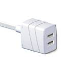 Cabo Prolongador com Tomada USB Duplo A 3M Branco Force Line