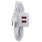 Cabo Prolongador com Tomada USB Duplo A 3M Branco Force Line