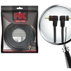 Cabo Rca 2/rca 2 Automotivo 5 Metros 6mm 90 Graus Preto 018-8