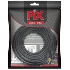 Cabo Rca 2/rca 2 Automotivo 5 Metros 6mm 90 Graus Preto 018-8