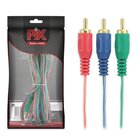 Cabo Rca Cristal 3  3 Rca 2m Video Componente Pix 018-3505