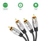 Cabo Rca Fitz - 2 + 2 Rca Plug Metal - 2m