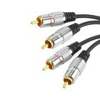 Cabo Rca Linha Fitz 5 Metros 2 + 2 Rca Blindagem Dupla - Pix