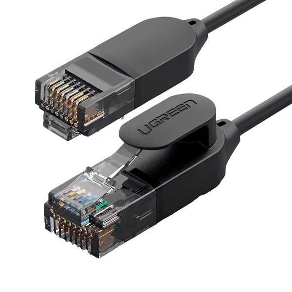 Cabo Rede Rj45 Cat6a Utp Ethernet Macho 0.5 Metro Preto