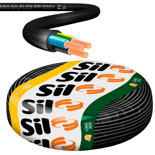 Cabo Silflex Pp 500 V 3x1 00 Preto