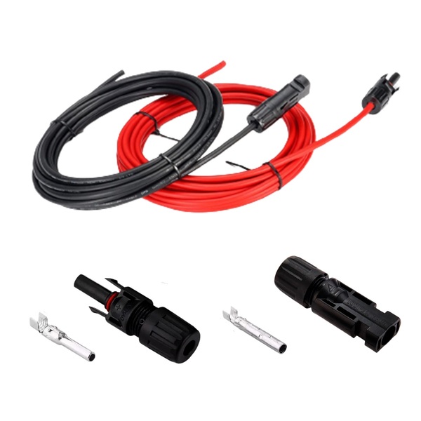 Cabo Solar Fotovoltaico 6mm Preto E Vermelho 10 Metros Com Pa
