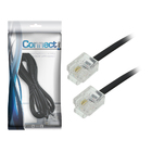 Cabo Telefone Liso Preto 10 Metros Original - Connect Pro