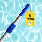 Cabo Telescópico Regulável Em Alumínio Estriado 04 Metros Par