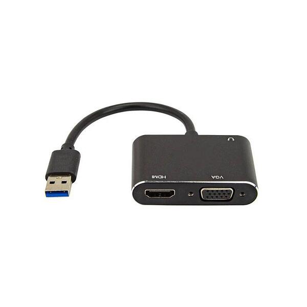 Cabo Up Usb Am 3.0 2.0/ Hdb15f+hdmi