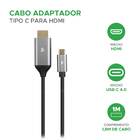 Cabo Usb 4.0 Tipo C Para Hdmi Macho - 4k 120hz - 1,8 Metro