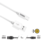 Cabo Usb-a Para Usb-c De 1m 2a Carregamento Rápido Branco