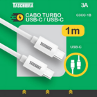 Cabo Usb-c De 1m 3a Tipo C Carregamento Rápido Branco