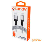 Cabo Usb-c P/ Usb-a 1,5m Nylon Trançado Cinza Carga Rápida