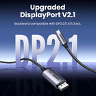 Cabo Usb C Para Displayport Ugreen 16k/30hz 1m Cinza