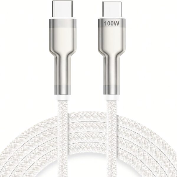 Cabo Usb C Para Usb C 100w Trançado Carregamento Ultra Rápido