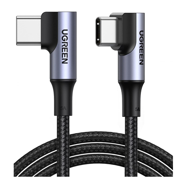 Cabo Usb-c Ugreen Ângulo Reto 100w Pd 3.0 Qc 4.0 2 Metros